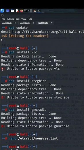 How to fix E Unable to locate package error in Kali Linux #shorts #kalilinux