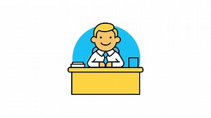 Download Animated Chief Executive Officer icon in Colored Outline Style, transparent background for free
