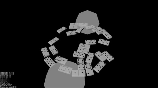 Domino Simulator (WIP): Shuffling Test video