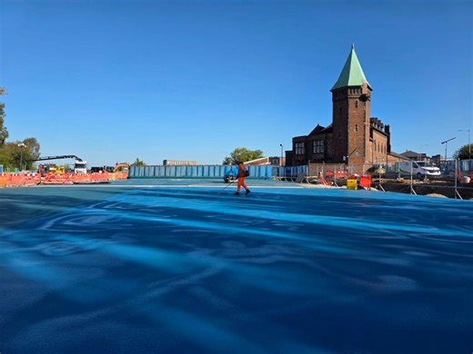 49K views · 157 reactions | ️ Latest fromGreek Street, Stockport. We’ve been waterproofing the bridge and conducting a spark test to identify any tiny holes in the new membrane.  The railway through Stockport is closed 4-5 October as we begin the final phase. Please plan ahead on National Rail Admin team Stockport Tourism #everyonefollowers | Stockport Tourism | Facebook