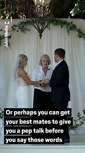 Get the tissues at the ready as this bride gives a speech at her wedding as she welcomes her stepson into her family and it gets emotional! But if you get nervous you may need a pep talk before your big moment at the altar! 😅 | Metro