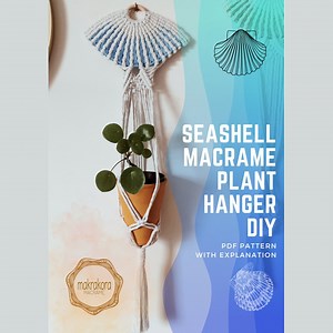 Patron de suspension pour plantes en macramé coquillage : tutoriel PDF DIY   guide des nœuds - Etsy France