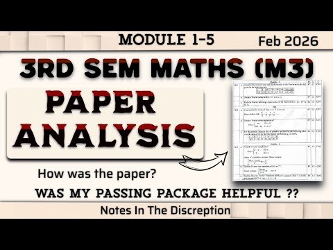 MATHS (M3) PAPER ANALYSIS 3rd Sem ECE VTU