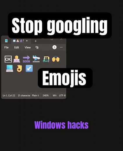 Windows Emoji Shortcut You Need to Know 🤯 | Windows + . Keyboard Shortcut