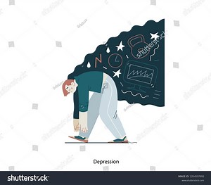 Mental Disorders Illustration Depression Modern Flat Stock Vector (Royalty Free) 2254107993 | Shutterstock