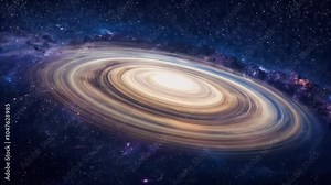 Travel deep space captivating 4K loop animation that features planets galaxies star fields stunning starry night sky ideal scene titles logos nebula galaxy abstract universe astronomy blue cosmos
