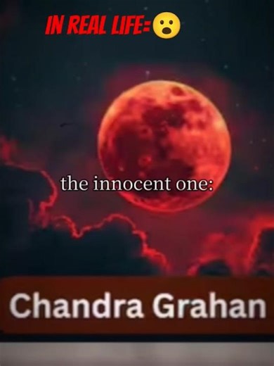 Red moon anime vs chandra grahan real💀💀💀💀👹👺😈👿☠️