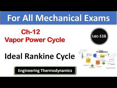 Vapor Power Cycles ( Ideal Rankine Cycle ) Ch-12 Pk Nag || Engineering Thermodynamics -116 ||