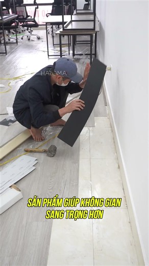 Installing wood-look vinyl flooring is easy: just peel off the backing and stick it directly to t...