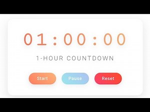 1 Hour Countdown Timer | Study Timer | No Music | Clean & Minimal | 1 Hour Timer for Focus