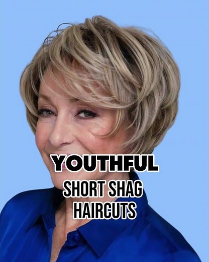 Youthful Short Shag Haircuts for Women Over 60 | Chic Layered Hairstyles