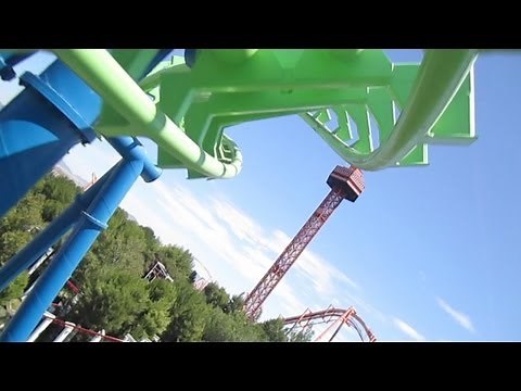 Déjà Vu Front Row Seat on-ride HD POV Six Flags Magic Mountain