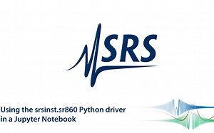 Using the SR860 Python Driver in a Jupyter Notebook