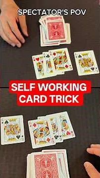 Spectator cuts to the 4 kings?! Self working card trick!