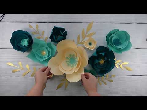 Make a Stunning Paper Flower Backdrop - Free Paper Flower SVG Files