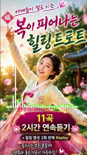 🌸복이 피어나는 힐링 트로트 11곡🌸 2시간 연속듣기 | 듣기만 해도 좋은 기운이 가득!
