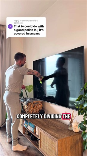 Smeary TV Screen: A Unique Perspective