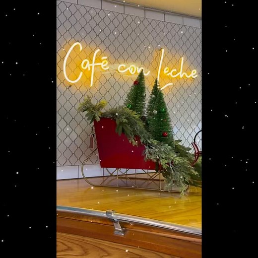 Café con Leche is officially in Christmas mode! 🎄✨ We started putting up our holiday decorations and the shop feels so cozy. Stop by, enjoy a warm latte, and don’t forget to grab a Café con Leche gift card—perfect for teachers, coworkers, and loved ones. ❤️🎁” | Cafe con Leche