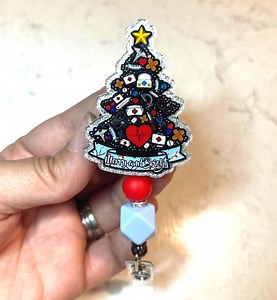 Christmas Tree Badge Reel - Etsy