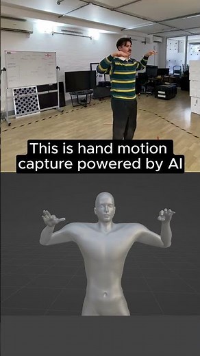 Hand motion capture powered by AI 🔥 #motioncapture #3danimation #3d