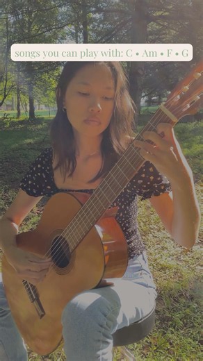 10 easy songs on guitar that use C Am F & G