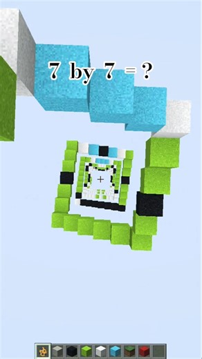 Art 😱 Puzzle 🧩 Minecraft Falling Blocks Art & 7by7 Brain Challenge 😎 #Shorts