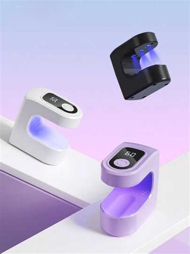Rechargeable Mini UV LED Nail Lamp With Dual Timer 30S/60S - Portable Cordless Gel Polish Dryer, Long-Lasting Battery, Fast Curing, Compact Design For Home & Salon Use, Manicure Tools | SHEIN