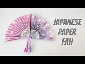 Japanese Paper Fan DIY Video Tutorial | How to make fan using Japanese paper | Arts and Crafts