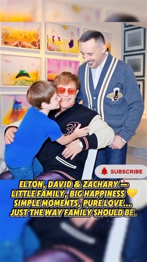 Elton, David & Zachary — Pure Happiness 💫 #eltonjohn #davidfurnish #musiclegend #familymoment