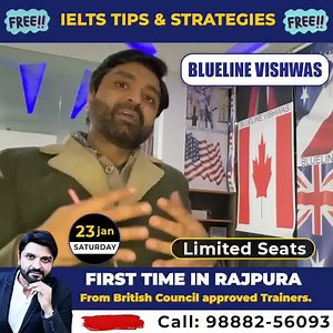 11K views · 137 reactions | Free IELTS tips and strategies class which will help you secure Desired Bands. Call 9888256093. Limited seats available. Book your slot now. ਫ੍ਰੀ IELTS ਟਿਪਸ ਐਂਡ ਸਟ੍ਰੈਟੇਜੀਐਸ ਕਲਾਸ. ਲਿਮਿਟਿਡ ਸੀਟਸ ਉਪਲਬਦ. Share this video to help people get known. | Blueline Vishwas Visa ,IELTS and PTE. | Facebook