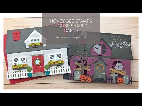 A2 House Shaped Cards (Honey Bee Stamps)