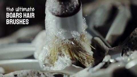 Soft Boar Hair Car Detailing Brush Set - 3-Pack, Brown - Car Detailing Kit for Versatile Uses - Soft Bristles Cleaning Brush - Water-Resistant Handles