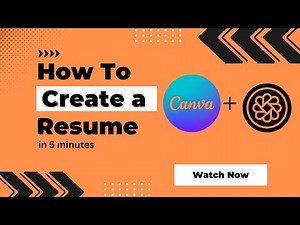 Create a Resume in 5 Minutes Using ChatGPT & Canva | AI Resume Maker Tutorial