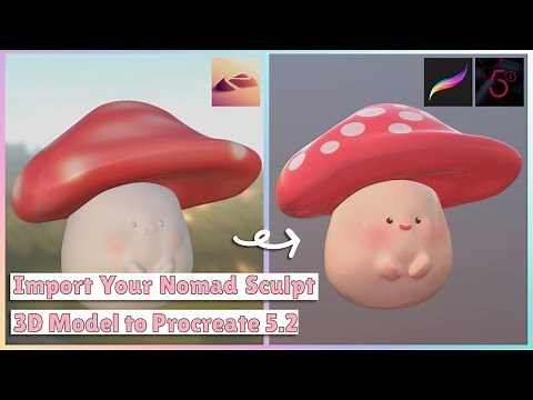 How To Import Nomad Sculpt 3D Model To Procreate 5.2 For 3D Painting