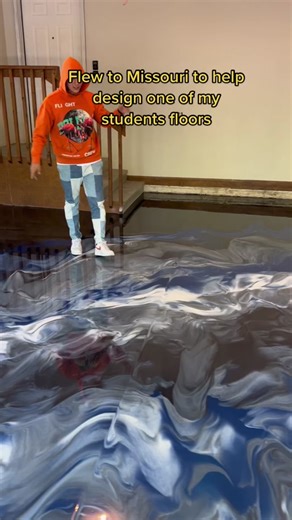 How’d these resin floors come out? 🔥🔥 #resin #resinfloors #fyp #resinart