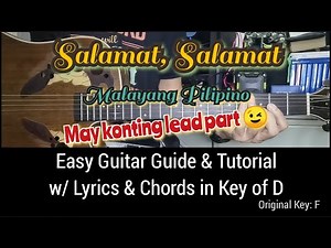 Salamat, Salamat - Malayang Pilipino (Easy Guitar Guide & Tutorial w/ Lyrics & Chords)