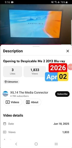 despicable me 2 opening dvd