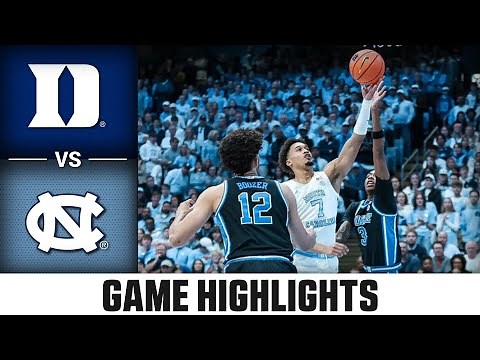 Duke vs. North Carolina Game Highlights | 2025-26 ACC Men's Basketball