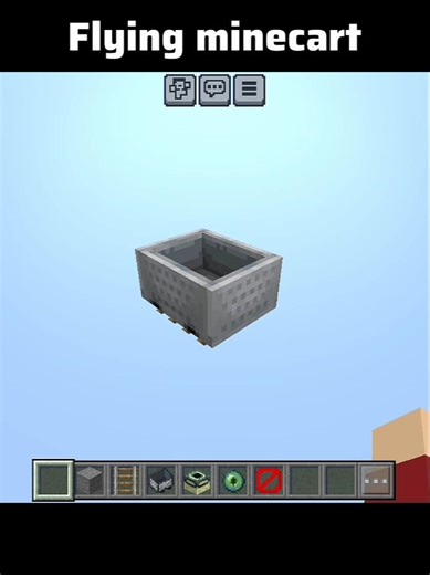 Minecraft flying minecart ☁️🚃💥 #minecraft #shorts #lyrics