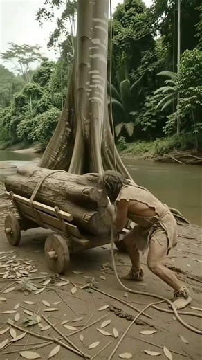 His Genius Fix for Carrying Heavy Wood 🪵 #shorts