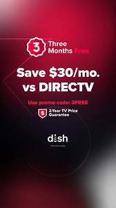 2.5M views · 72 reactions | Sign up for DISH, get 3 months FREE and save up to 30 bucks monthly compared to DIRECTV. | DISH | Facebook