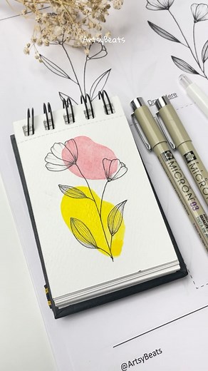 45K views · 1K reactions | Easy floral doodle  Step-by-step guide to...