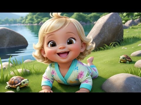 🐢 Tiny Turtles Crawling Toward the Lake 🌊🎶 | Fun Action & Learning Song for Toddlers