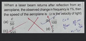 24. When a laser beam returns after reflection from an aeroplan... | Filo