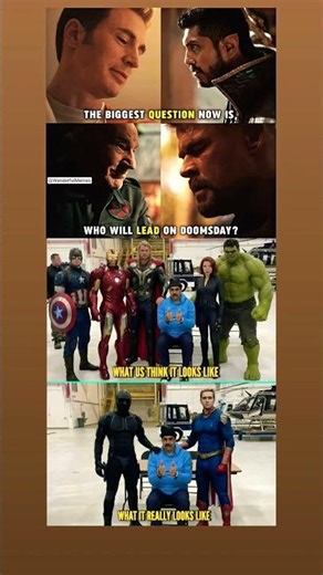 Expectation vs Reality: Superhero Leadership Meme 😂 #marvel #avengers #ironman #thor #viral #shorts