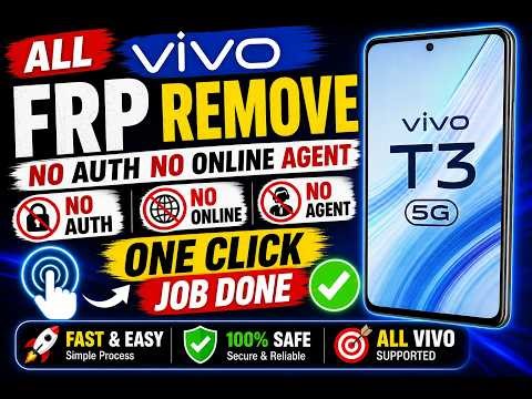 Vivo T3 5g frp remove android 15 in best price || game over ||one click || All vivo frp unlock