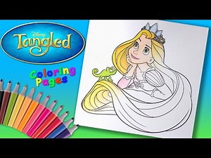 Tangled Coloring Book For girls. Rapunzel Coloring pages. Disney Princess Colouring