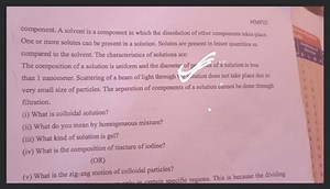 A solvent is a component in which the dissolution of other comp... | Filo