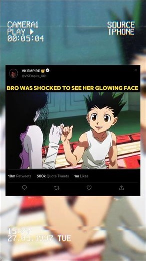 KILLUA AND GON WAS SHOCKED TO SEE HER GLOW-UP 🤣 - HUNTER X HUNTER EDIT #shorts #gon #killua