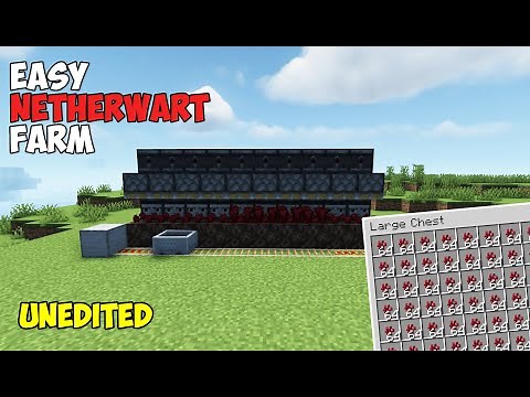 Easy Minecraft Nether Wart Farm For Beginners! (1.21 Tutorial) *unedited*